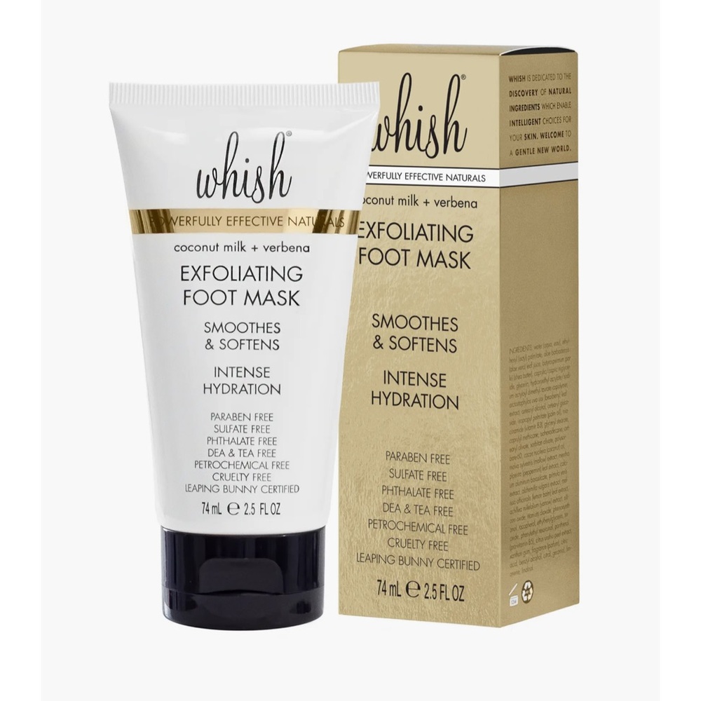 Whish Coconut Milk + Verbena Exfoliating Foot Mask